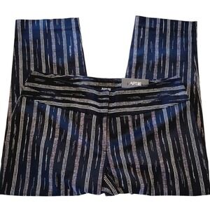 Apt. 9 Torie Capri Straight Cropped Pant Size 14 B/W Striped No Pckts Sz 14 NWT‎